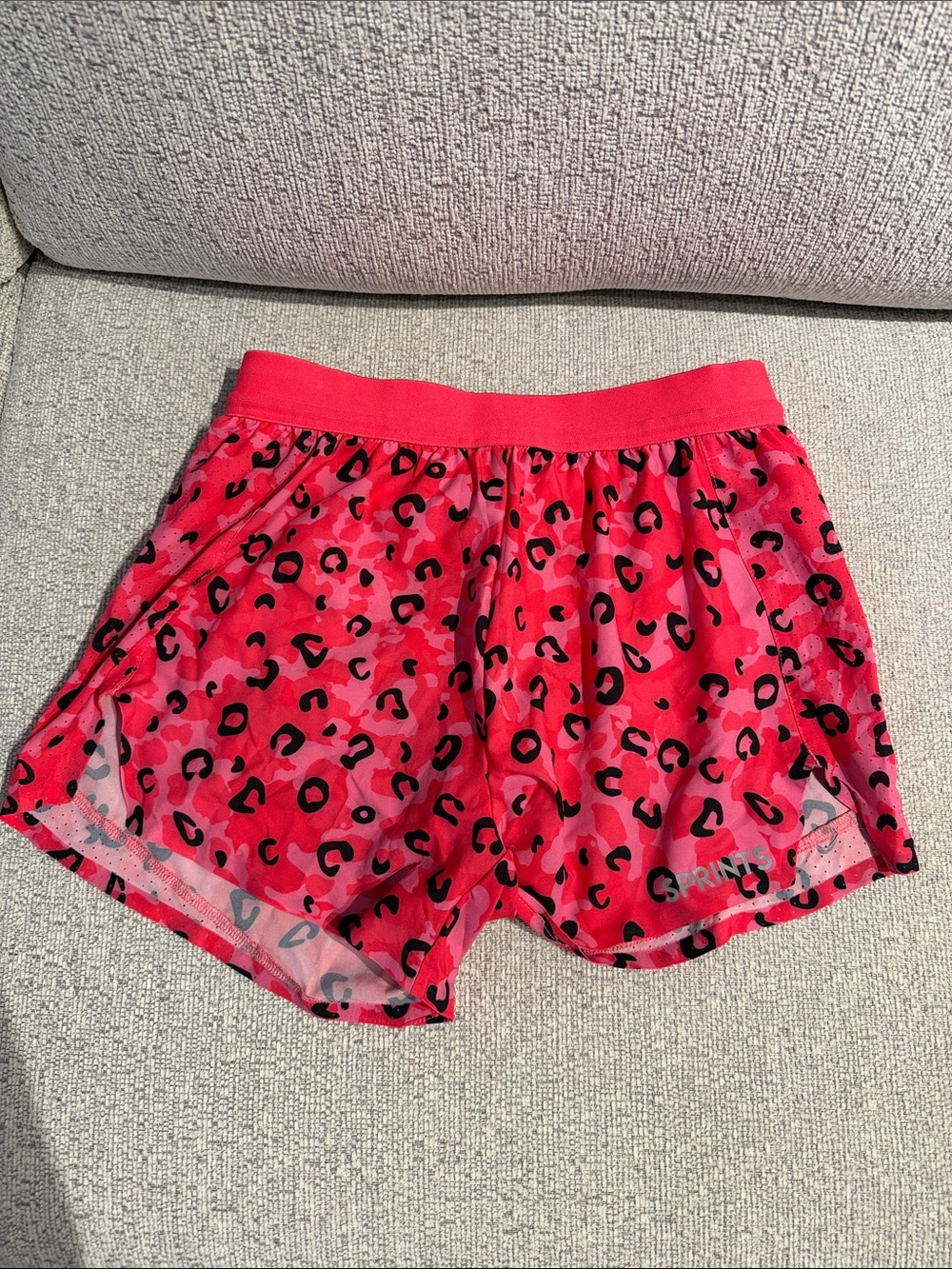 Sprints XS running shorts - Pink Leopard Print